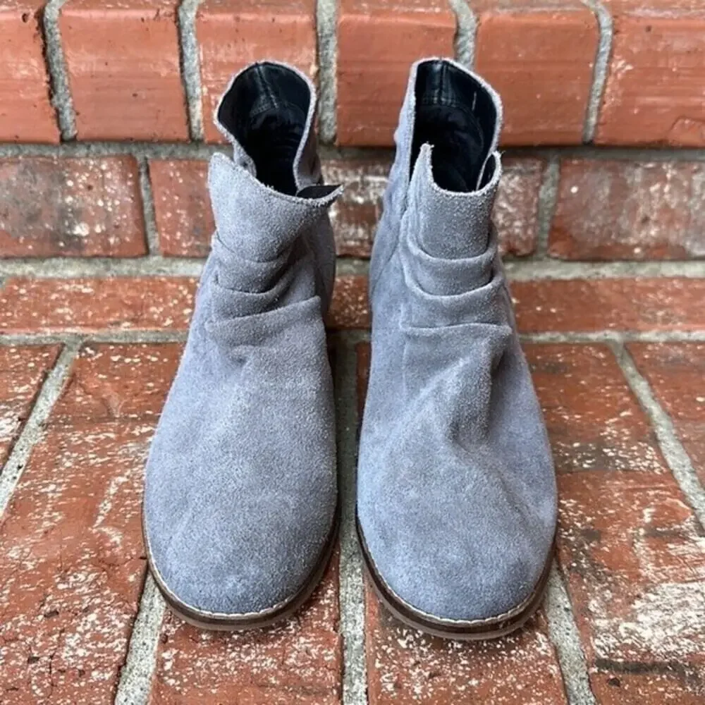 Cole Haan Alayna Slouch Bootie Stormcloud Grey Suede Ankle Boot 5.5 NWOT